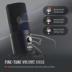 FIFINE Studio Condenser USB Microphone Computer PC Microphone Kit - Image 4