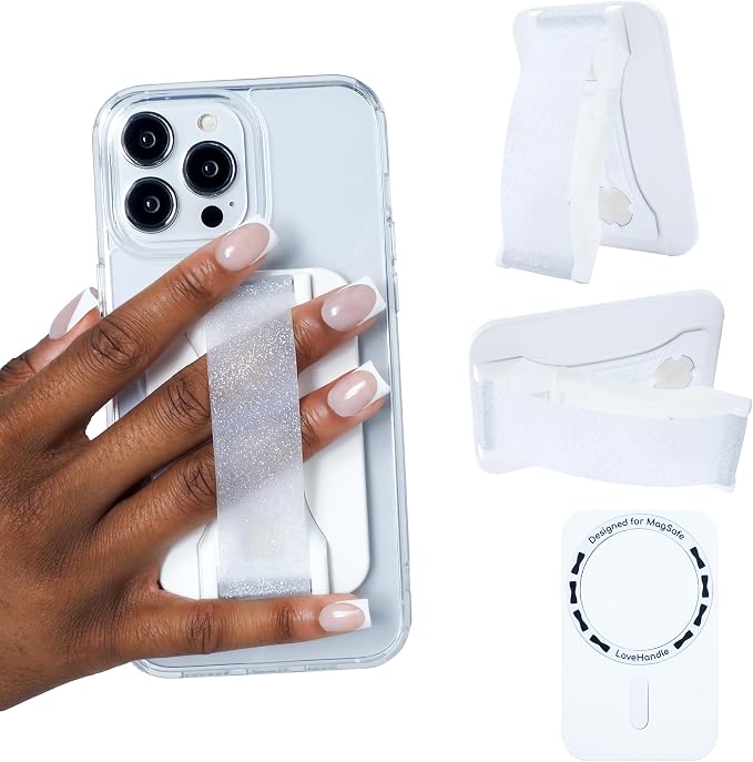 LoveHandle PRO MagSafe Compatible Magnetic Phone Grip w/Kickstand by LOVEHANDLE