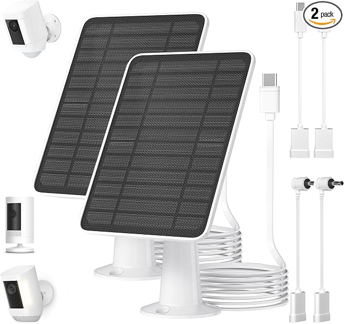 5W Solar Panel for Ring Camera, Solar Panel Charger Compatible by WININMETA