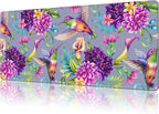 Mouse Pad Large Humming Bird and Flowers Non-Slip Gaming Desk Mat by NIYLYNSYN