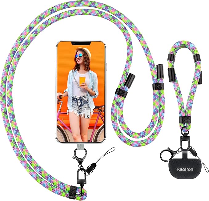 Universal Phone Lanyard with Wrist Strap, Adjustable Crossbody Cell Phone by KAPTRON