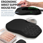2-in-1 Ergonomic Set, Wave Keyboard Wrist Rest and Massage Slope Mouse Pad - Image 3