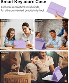 D DINGRICH Keyboard Case for iPad 10th Generation, Rechargeable Detachable - Image 7