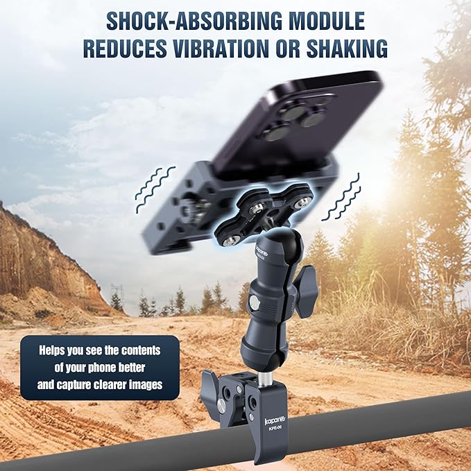 Riding Phone Holder Kit, Include Dual Socket Arm/Handlebar Strong Rod - Image 6