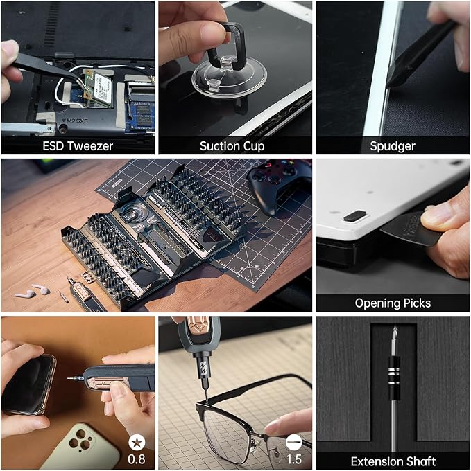 Mini Precision Screwdriver Set, JAKEMY 180 in 1 Laptop Screwdriver Repair Tool - Image 7