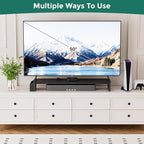 Dual Monitor Stand Riser, 41.5'' Extra Long Wood Monitor Stand Desktop Organizer - Image 7