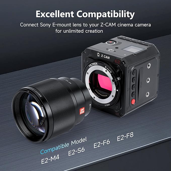 VILTROX E-T10 II Lens Mount Adapter, E Mount Lens to Z-CAM Cinema Cameras - Image 3