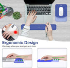 MOSISO Wrist Rest Support for Mouse Pad&Keyboard Set, Rectangular Ergonomic - Image 2