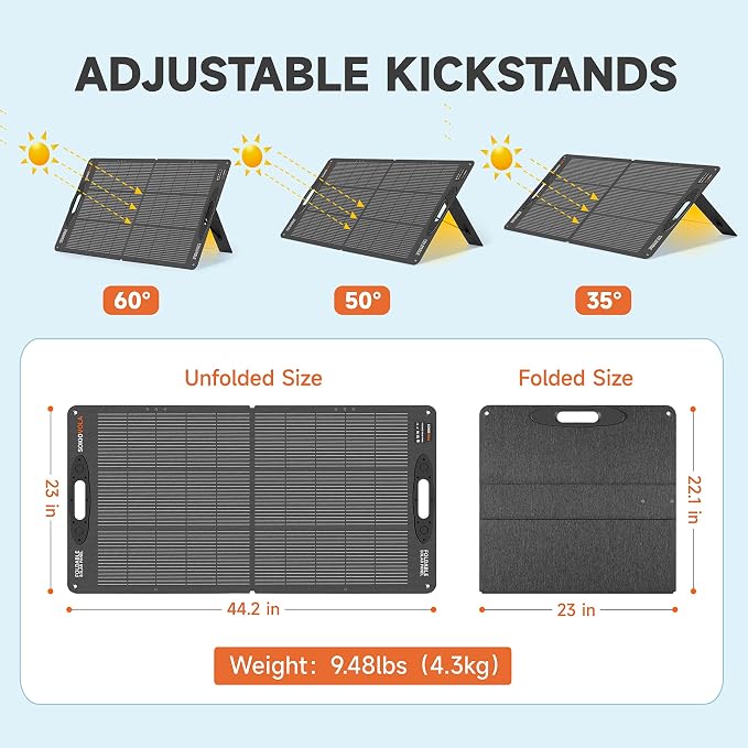 N-Type 16BB 110W 18V Portable Solar Panel Kit, Portable Foldable Solar Panel - Image 3