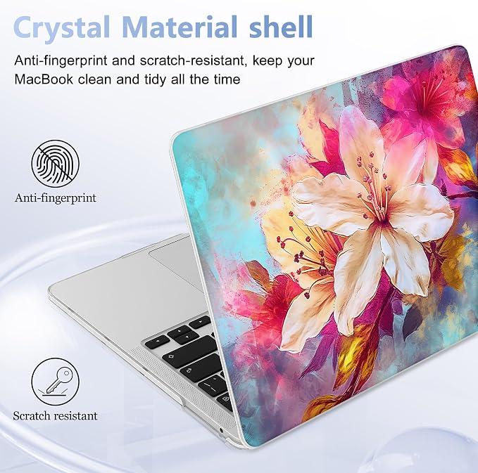 May Chen for New MacBook Pro 13 Case 2022 2020 Release, Plastic Crystal Hard - Image 8