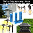 Henreepow AA 3.2v Solar Rechargeable Batteries, LiFePo4 Double A 600mAh 3.2v - Image 2