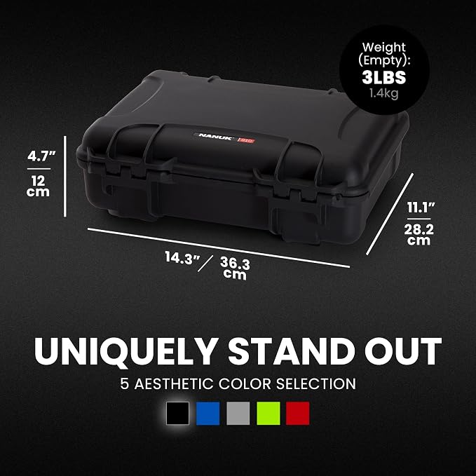 NANUK 910 Hard Case with Customizable Cubed Foam, IP67 Waterproof, Dustproof - Image 6