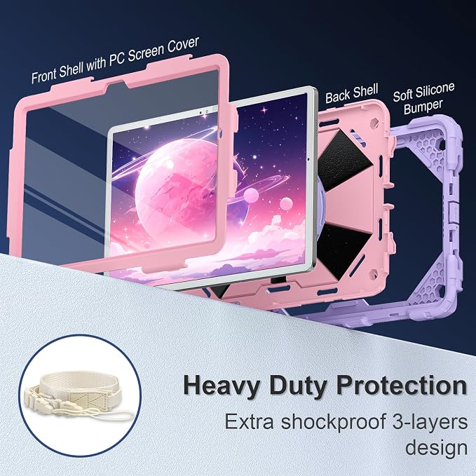 for Galaxy Tab A9 Plus Case 11 Inch, Rugged Case - Image 3