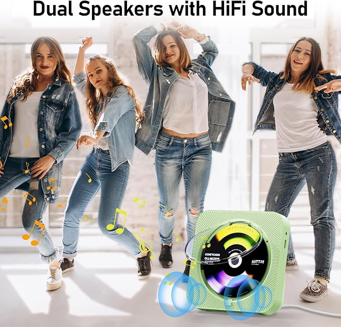 CD Player Portable Bluetooth 5.1 Desktop CD Player - Image 2