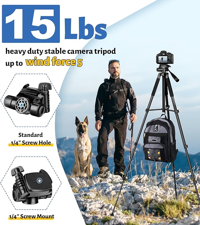 JOILCAN Tripod for Camera, Phone Tripods for Video Recording Photo Vlog - Image 2