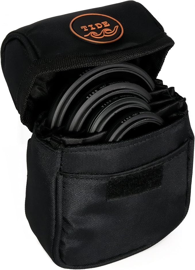 Tide Optics Filter Pouch | Holds 5 Filters Up to 86mm | Durable Protective Case by TideOptics