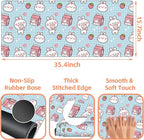 Mouse Pad Large Milk Box with Rabbit Non-Slip Gaming Desk Mat with Stitched - Image 3