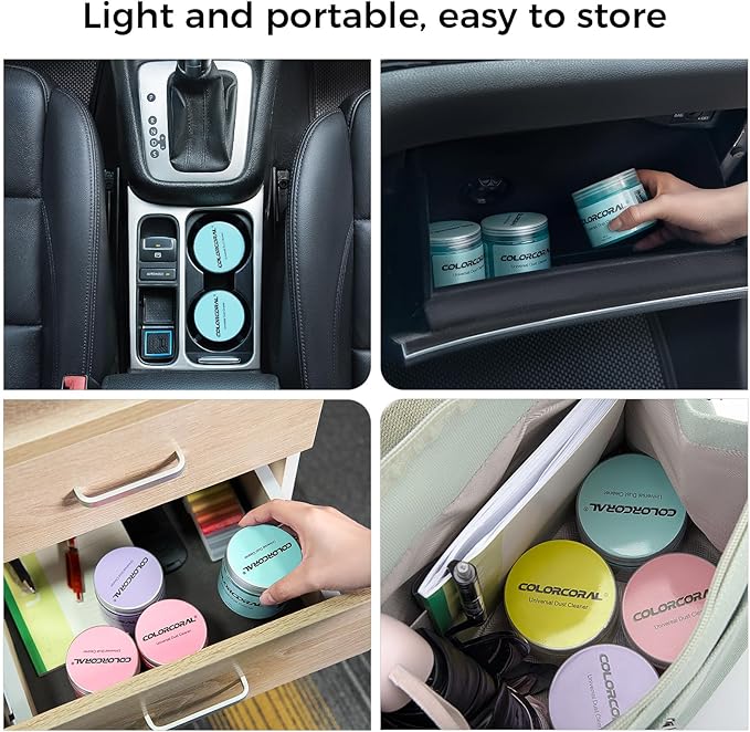 COLORCORAL 2Pack Car Cleaning Gel Universal Dust Cleaner - Image 6
