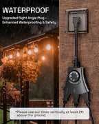 HBN Outdoor Light Timer with Remote Control, Waterproof Light Sensor Timer - Image 3