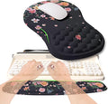 2-in-1 Ergonomic Set, Wave Rise Keyboard Wrist Rest and Massage Bulge Slope by KUOSGM