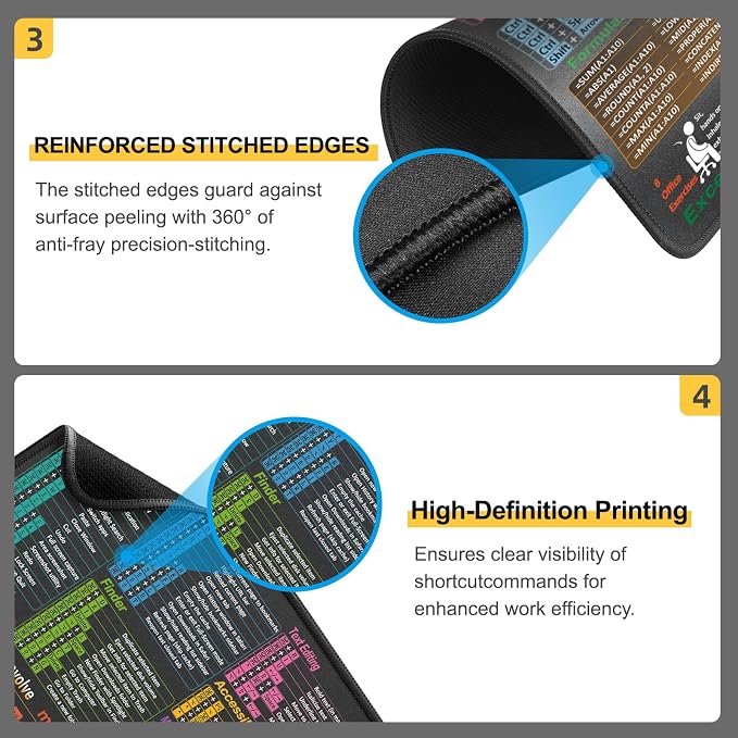 Mouse Pad for macOS Shortcuts – Small mac Cheat Sheet Desk Pad – 11.8"x9.8" - Image 3