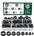 225 Pcs 8 Sizes Cable Snap-in Knockout Insulating Bushing Grommets Assortment by EASYEAH