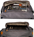 ESTARER 13-14 Inch Laptop Messenger Bag Water-Resistant Canvas Shoulder Bag - Image 4