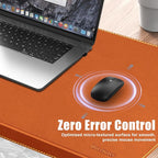 Desk Mat with Lip & Reinforced Stitched Edge|Non-Slip Waterproof PU Leather - Image 3