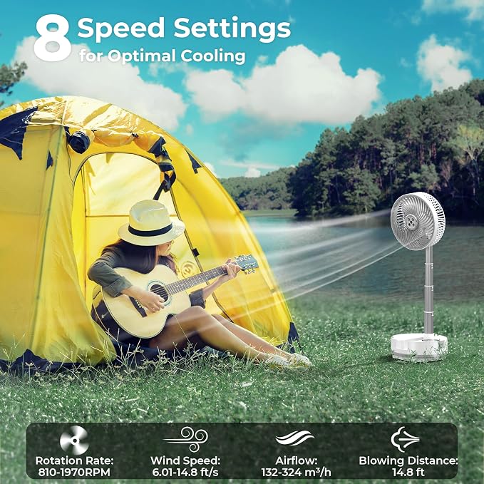 20000mAh Battery Operated Camping Fan - Image 3