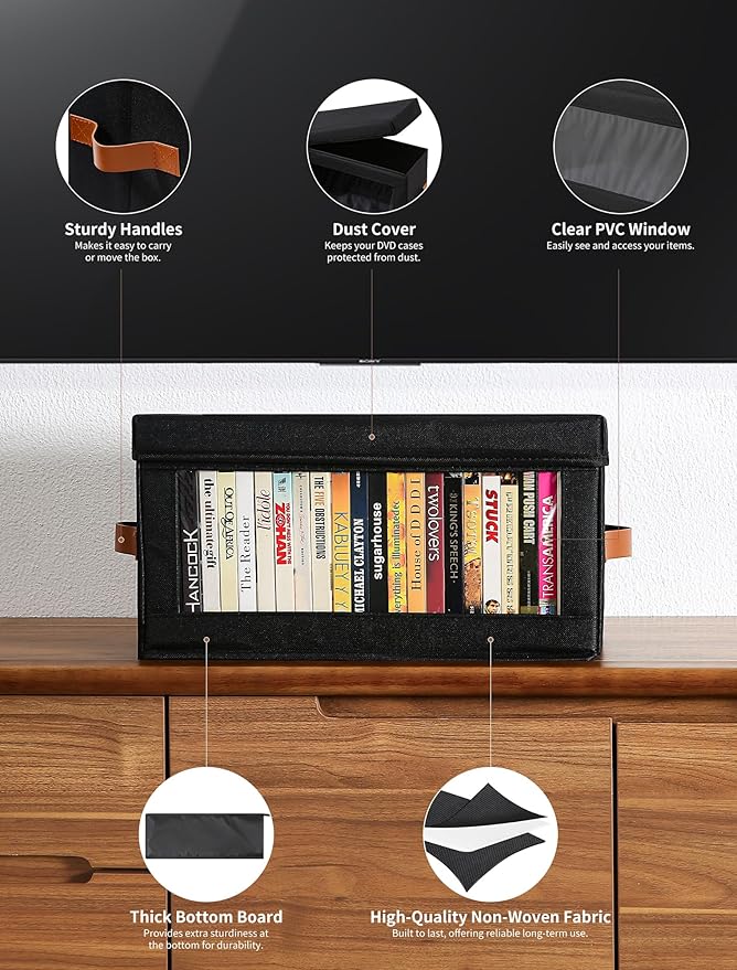 4 Packs DVD Storage Box with Visible Window, Dustproof DVD Case Holder - Image 5