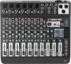 Professional 8-Channel Audio Mixer, Phenyx Pro DJ Sound Mixer Board w/Flexible by PhenyxPro