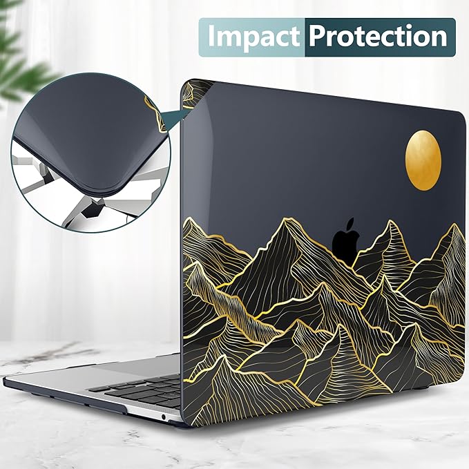 TWOLSKOO Compatible with MacBook Pro 13 inch Case 2023-2016 A2338 M2/M1 A2251 - Image 4