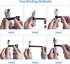 8 Inches Black Reusable Cable Ties, Cable Organizer, Cord Wrap and Hook Loop - Image 5