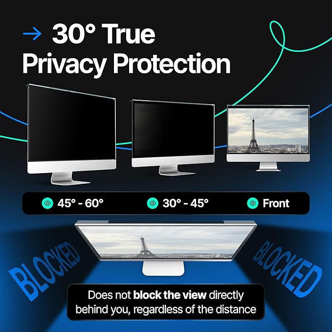 Acrylic 27 Inch Computer Privacy Screen Filter Compatible - Image 3