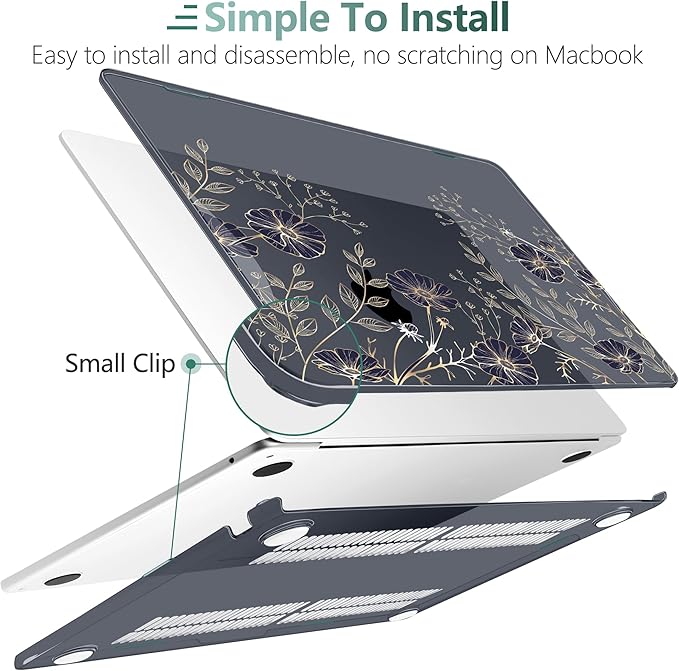 TWOLSKOO Compatible with M4 MacBook Air 13.6 inch Case 2025-2022 Release M4 - Image 3