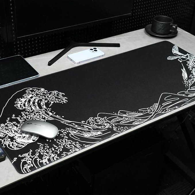 Large Gaming Mouse Pad for Desk, Kanagawa XXL Mouse Pad 35.4x15.7 Inch - Image 6