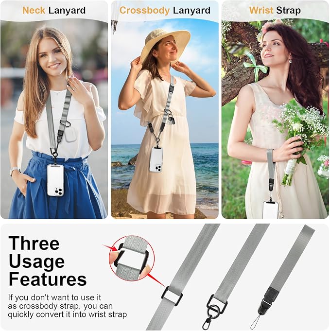 Adjustable Crossbody Phone Lanyard, Universal Phone Wrist Strap and Phone Neck - Image 2