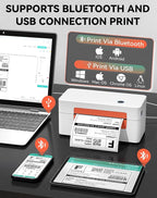 Bluetooth Thermal Label Printer, Wireless 4x6 Shipping Label Printer - Image 2