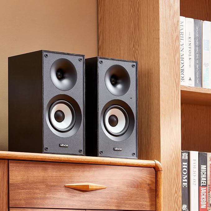 VEVOR Powered Bookshelf Speakers, 25W x 2, Active Studio Monitor Speaker - Image 8