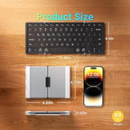 iClever Foldable Bluetooth Keyboard, BK05S Folding Wireless Portable Keyboard - Image 6