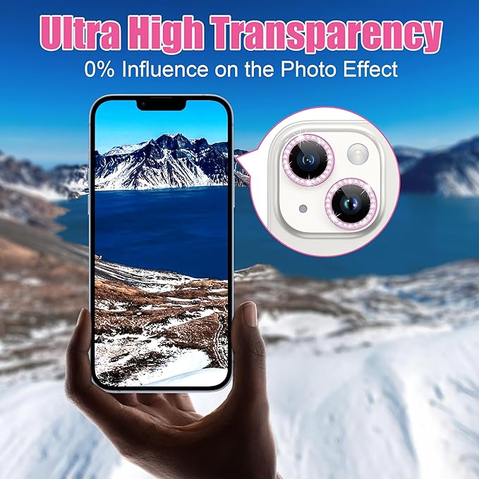 AGVEE 3+3 6 Pack for iPhone 14 6.1" / 14 Plus 6.7" Camera Lens Cover Protector - Image 6