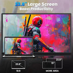 23.8” 4K Portable Monitor, UHD 120% SRGB IPS FreeSync Gaming Moniter USB-C HDMI - Image 3