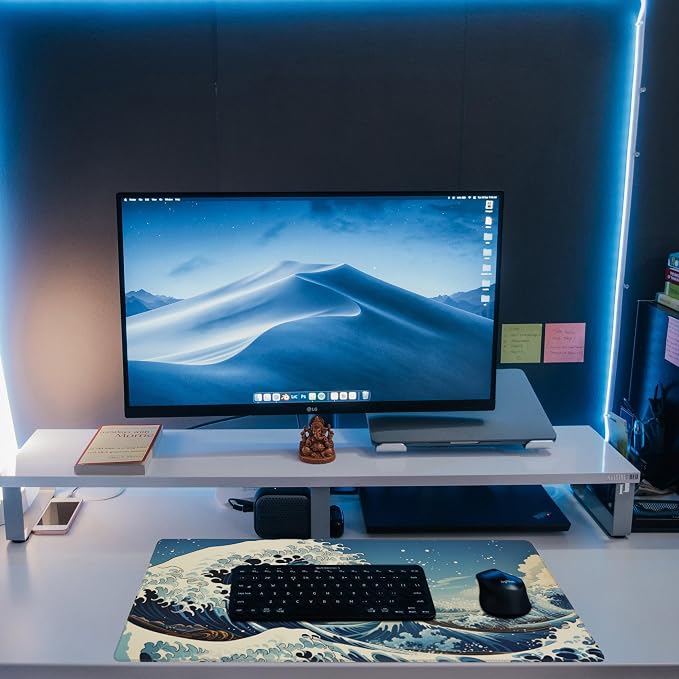 Desk Mat, Japanese Sea Wave Large Gaming Mouse Pad - Image 6