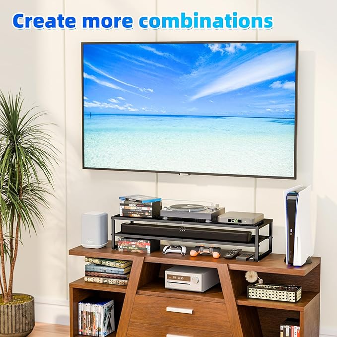 Simple Trending 2 Tier Metal Dual Monitor Stand Riser - Image 4