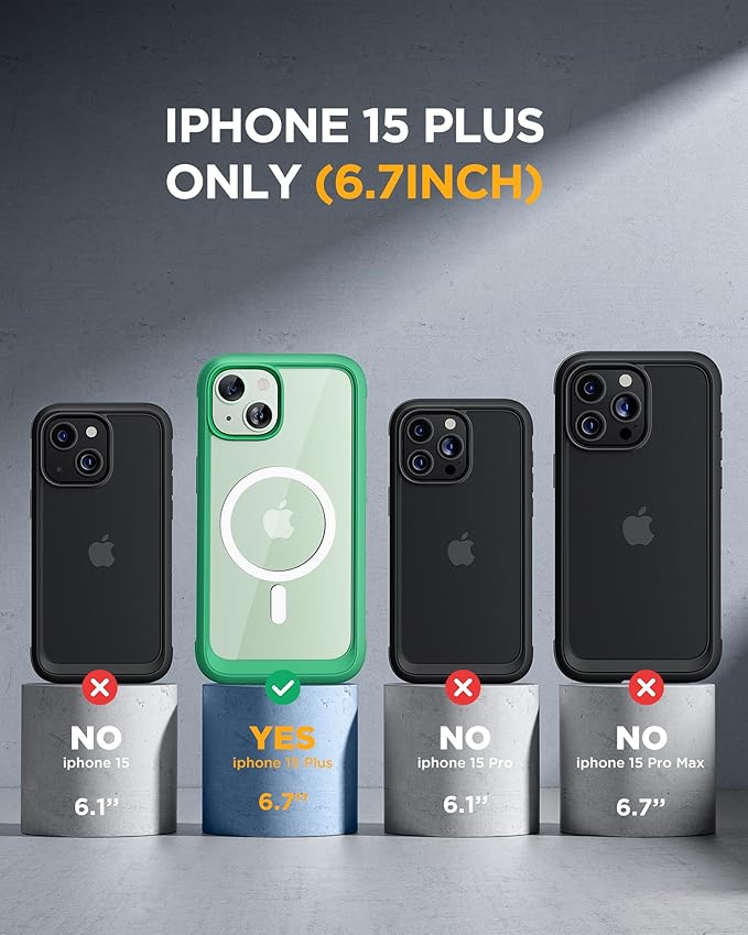 Miracase Magnetic for iPhone 15 Plus Case 6.7'' Full-Body Military Drop Proof - Image 2