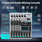 Professional Audio Mixer, Phenyx Pro Sound Console w/USB Audio Interface - Image 2