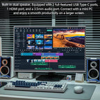 24'' Large Portable Monitor, FHD 120HZ 120% SRGB IPS USB-C HDMI Work Home - Image 9