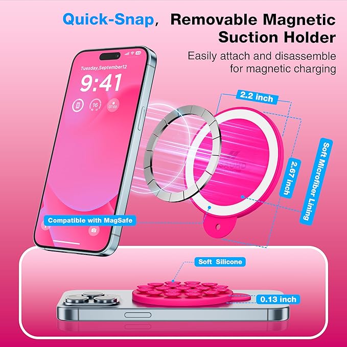 Magnetic Suction Cup Phone Mount - Image 3