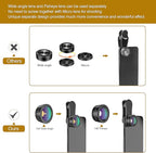 Phone Camera Lens, Upgraded 3 in 1 Phone Lens kit-198° Fisheye Lens + Macro - Image 3