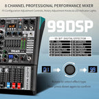 8 Channel Streaming Audio Mixer, Sound Board Mixing Console - Image 5